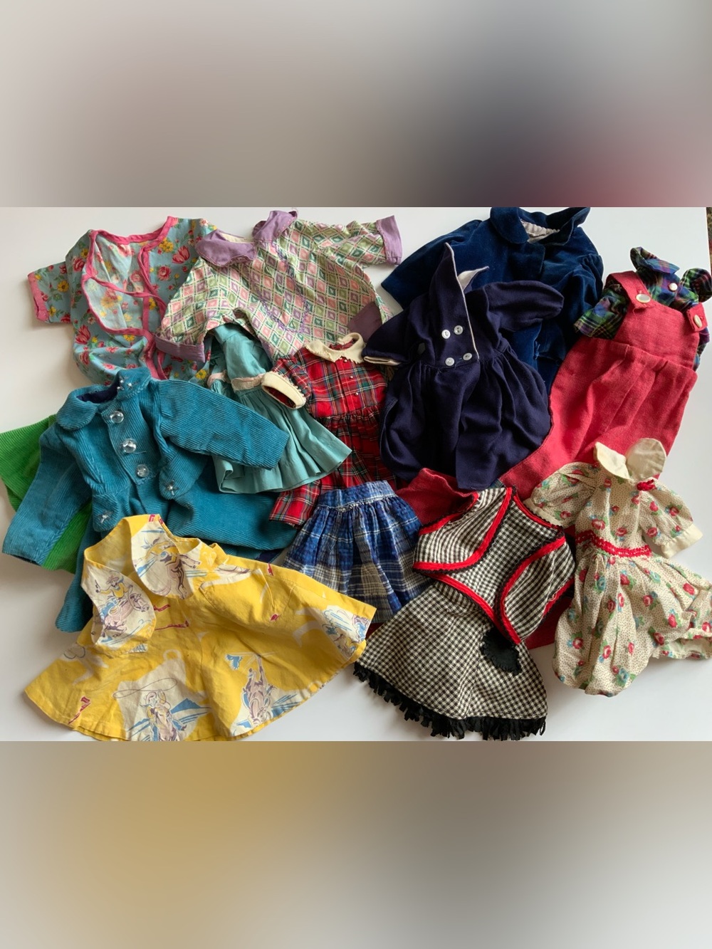 Assorted Vintage 50s  Doll Dresses - Multicolor Lot